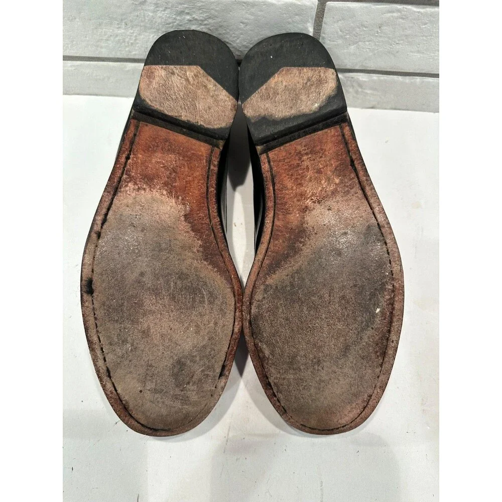 Cole Haan Mens Black‎ Braided Toe Tasseled Loafer sz 9.5D (S1627)